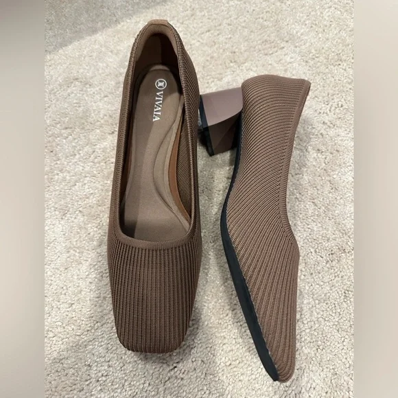 Vivaia Square-Toe Chunky Heels (Melody) in Expresso brown 41.5/10 - Picture 2 of 6